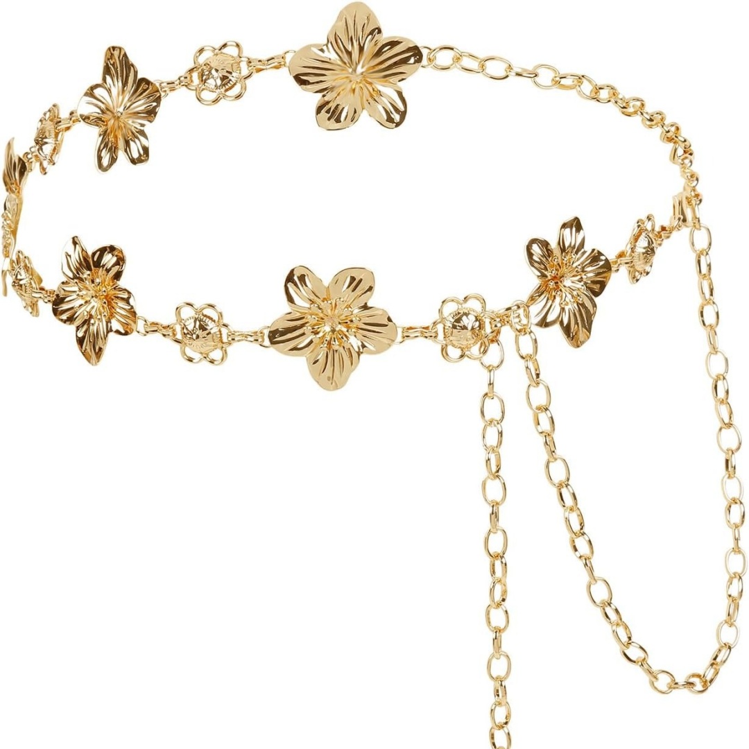 Flower Charm Waist Chain for W - Body Jewelry Dress 评论和价格