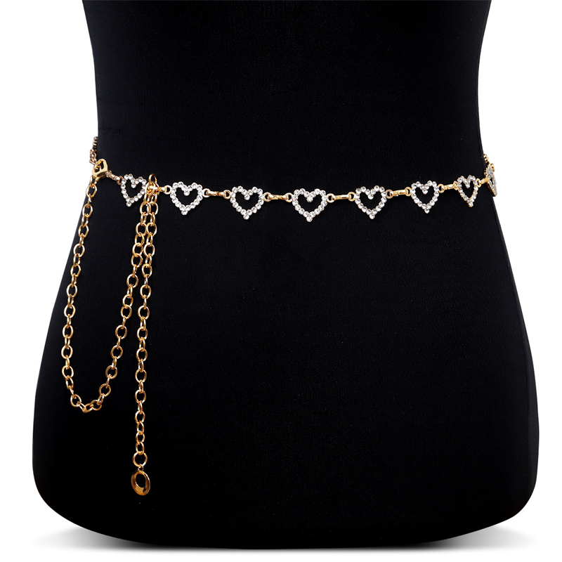 Fashion Rhinestone Heart Waist - Body Jewelry Dress 评论和价格