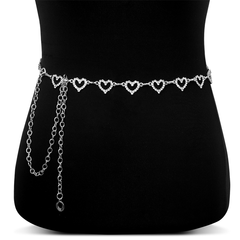 Fashion Rhinestone Heart Waist - Body Jewelry Dress 评论和价格