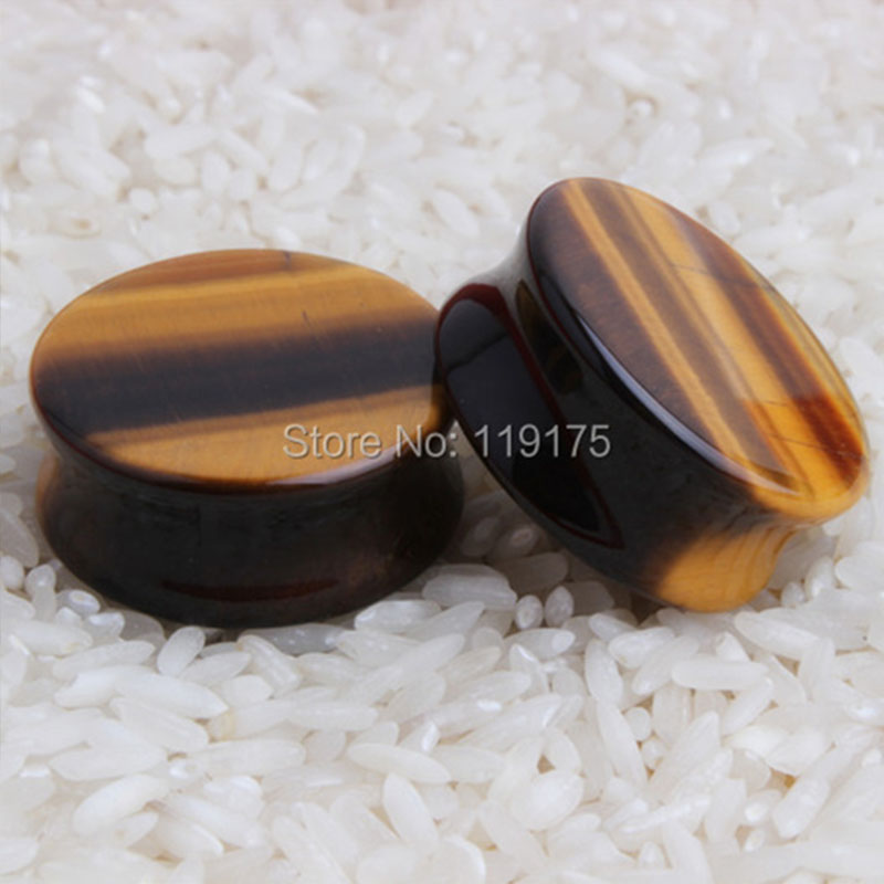2pcs Yellow Tiger Eye Organic  - Yellow Body Jewelry 评论和价格