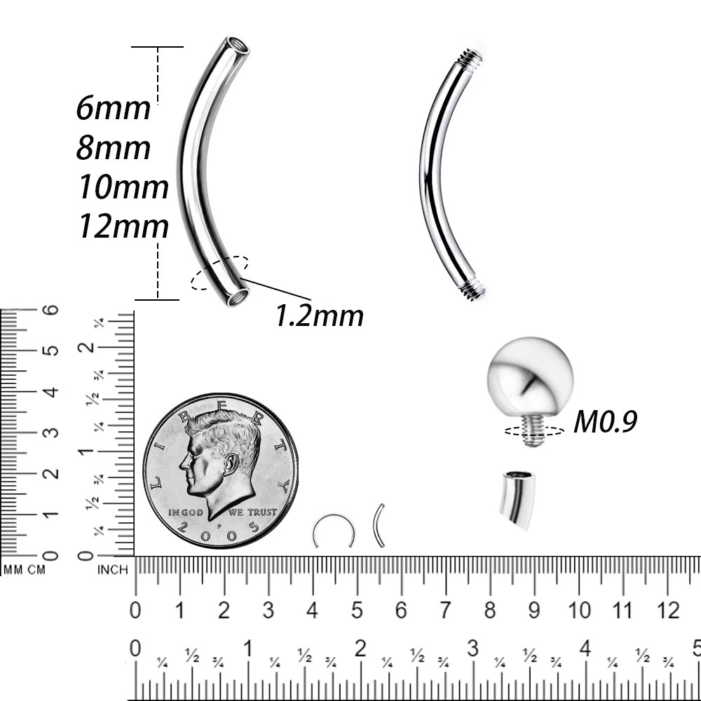 Wholesale 5/10/50pcs G23 Titan - Body Jewelry Internally Threaded 评论和价格