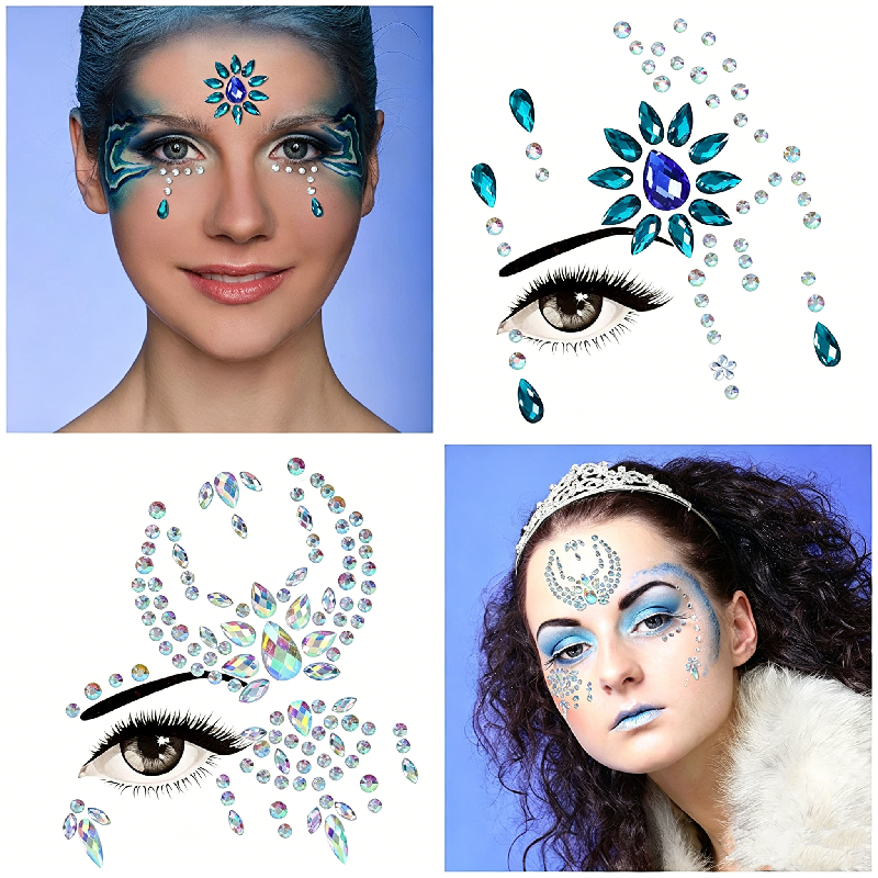 Half Face Mermaid Rhinestone S - Body Jewelry Eyebrow 评论和价格