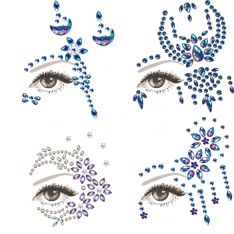 Half Face Mermaid Rhinestone S - Body Jewelry Eyebrow 评论和价格