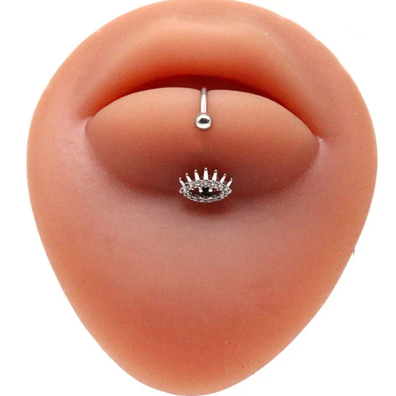 Moon Star Lip Ring Stainless S - Body Jewelry Vertical Labret 评论和价格