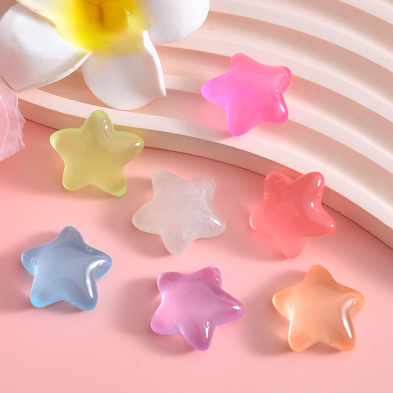 10pcs Fluorescent Five-pointed - Star Flat Back 评论和价格