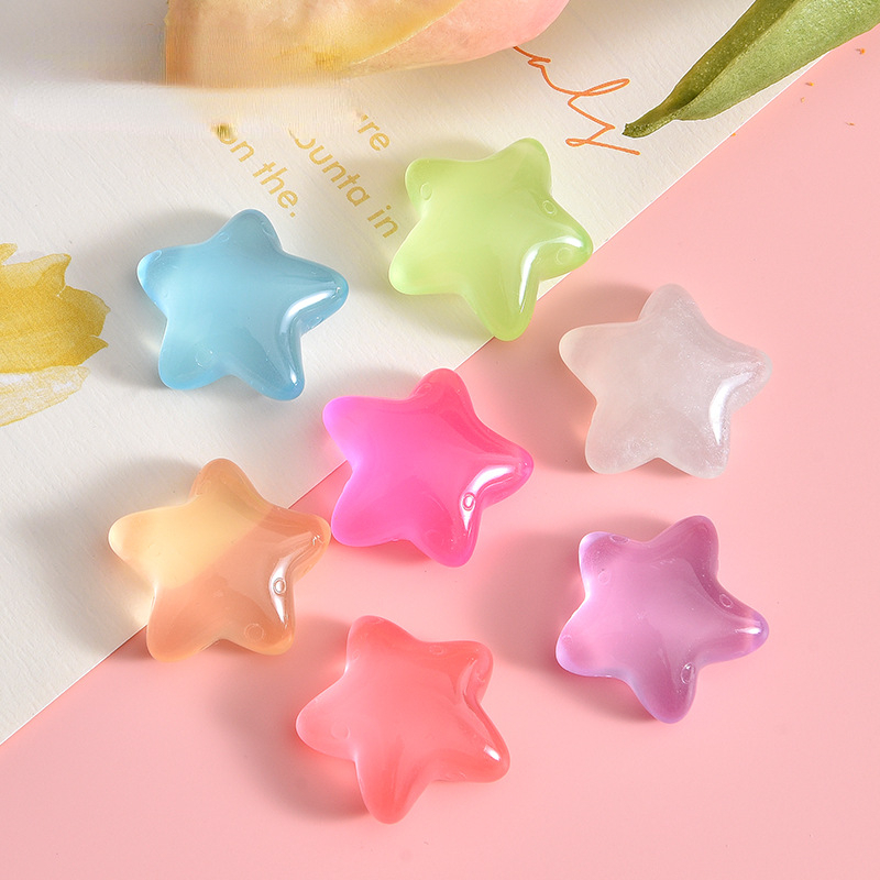 10pcs Fluorescent Five-pointed - Star Flat Back 评论和价格