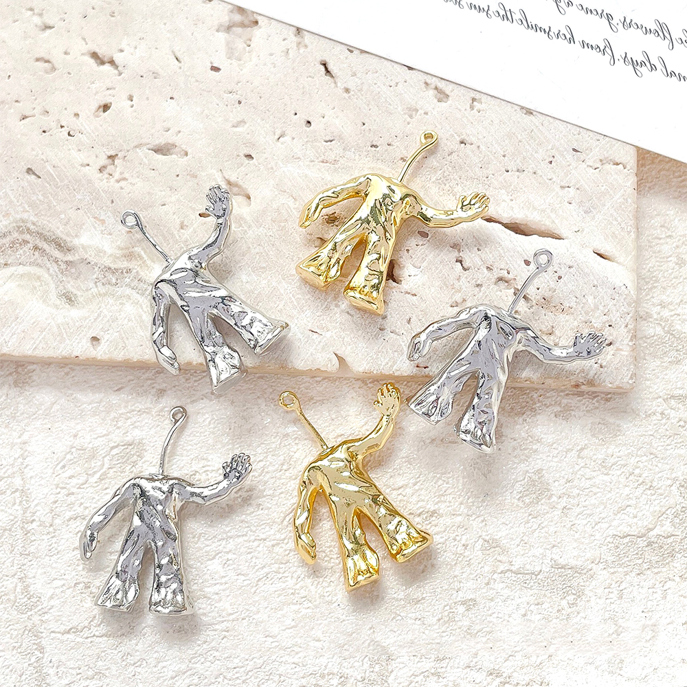 2 Pieces Copper Plated Real Go - Body Jewelry Materials 评论和价格