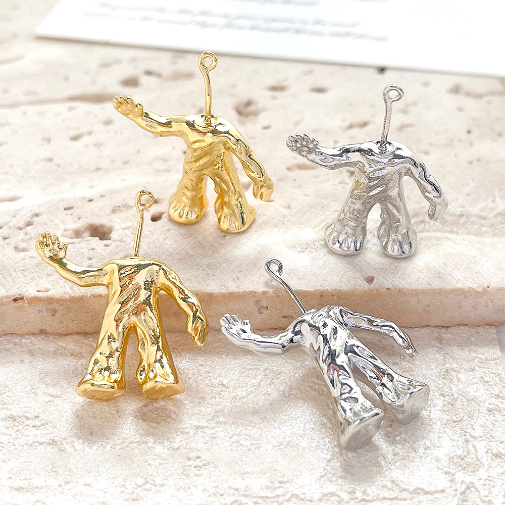 2 Pieces Copper Plated Real Go - Body Jewelry Materials 评论和价格