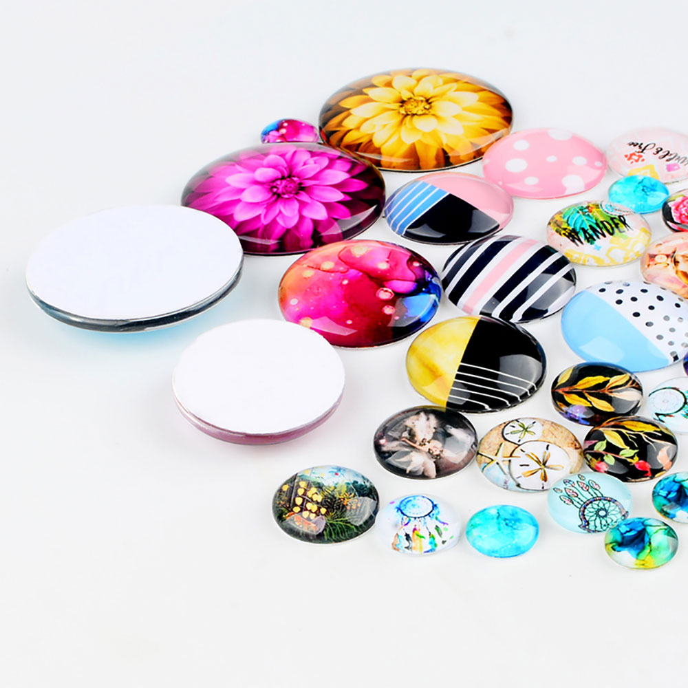 5pairs/lot Oval Cute Cartoon D - Star Flat Back 评论和价格