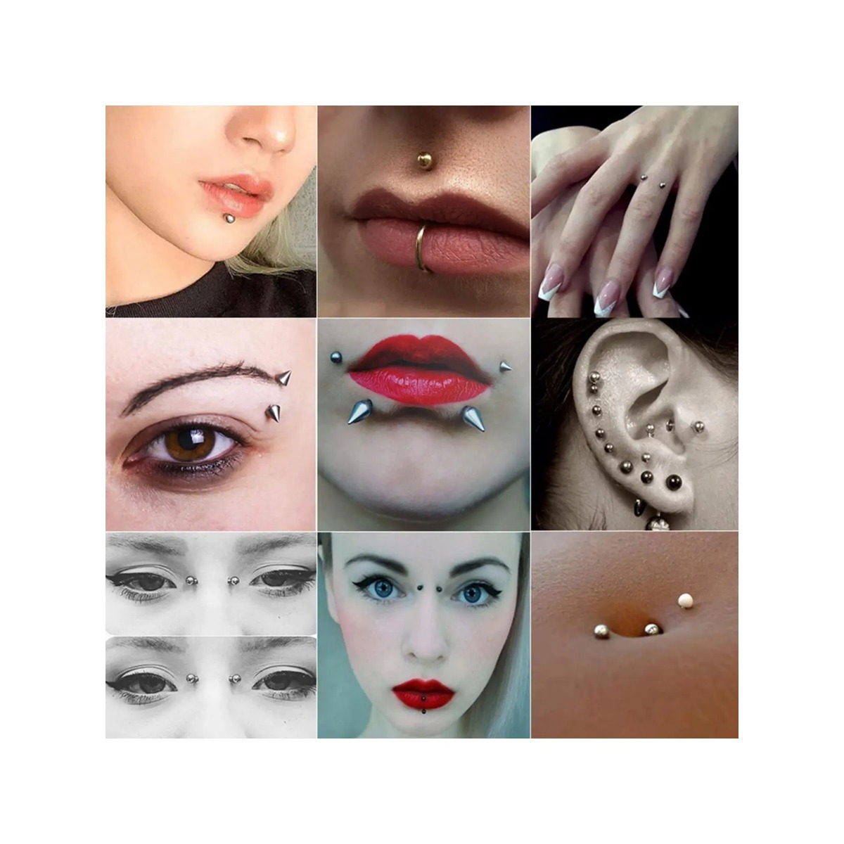 Non-Piercing Fake Eyebrow & Li - Body Jewelry Eyebrow 评论和价格