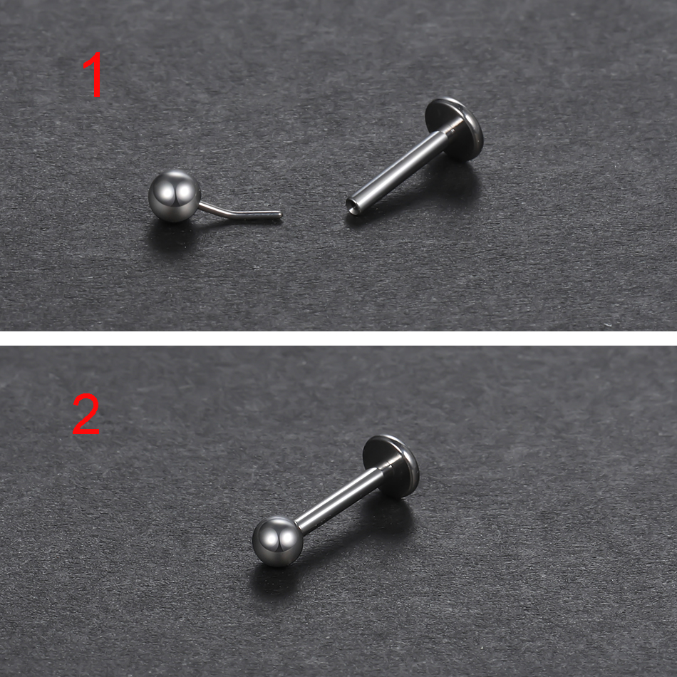 1/10pcs Titanium Push-in Balls - Body Jewelry Threadless 评论和价格