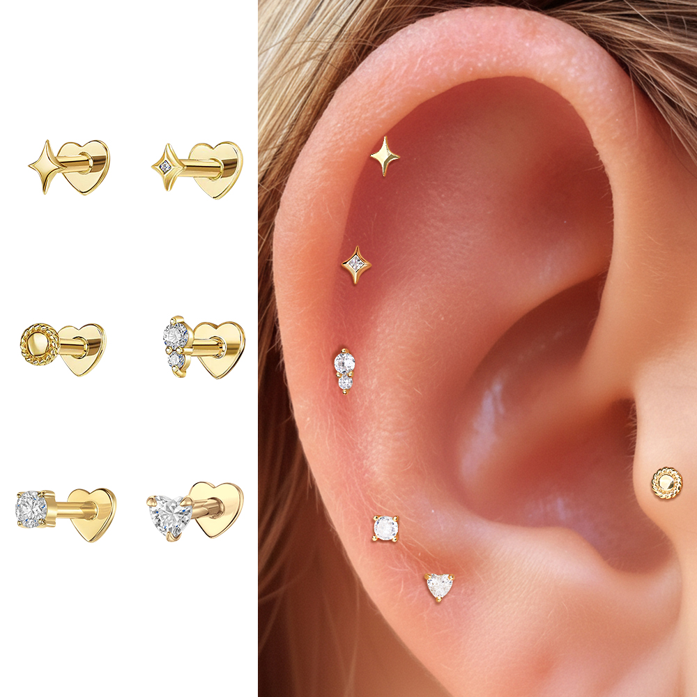 AIDE 925 Sterling Silver Star/ - Star Flat Back 评论和价格