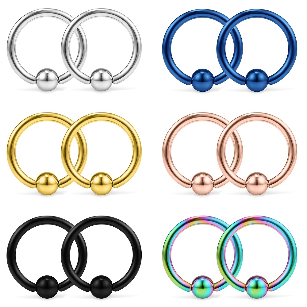 2PCS Horseshoe Captive Bead No - Body Jewelry Nipple Rings 评论和价格