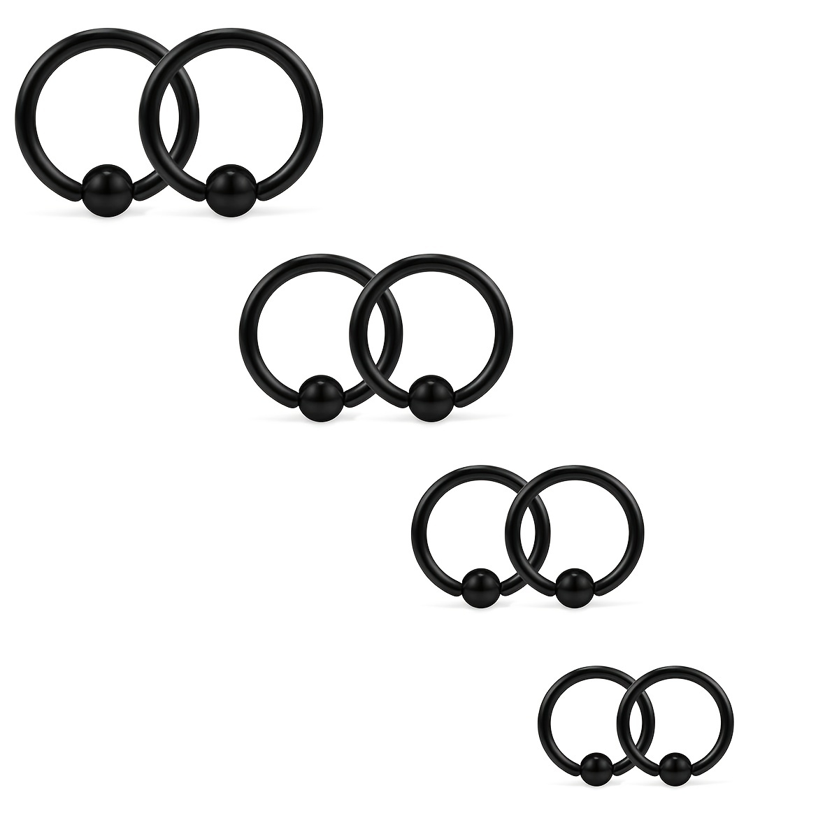 2PCS Horseshoe Captive Bead No - Body Jewelry Nipple Rings 评论和价格