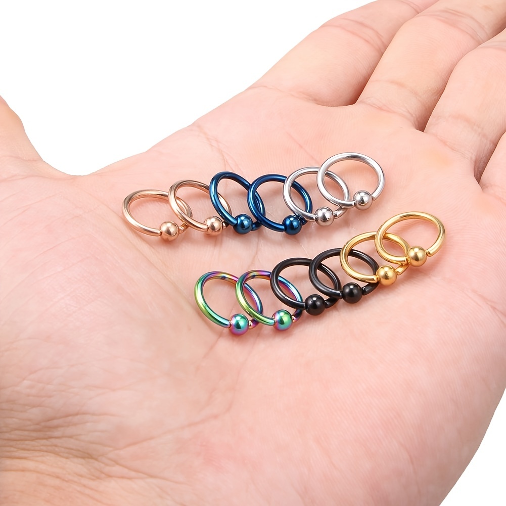2PCS Horseshoe Captive Bead No - Body Jewelry Nipple Rings 评论和价格