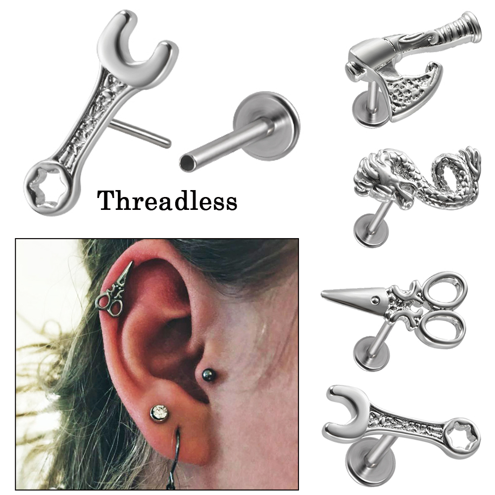 1PC Surgical Steel Threadless  - Body Jewelry Threadless 评论和价格