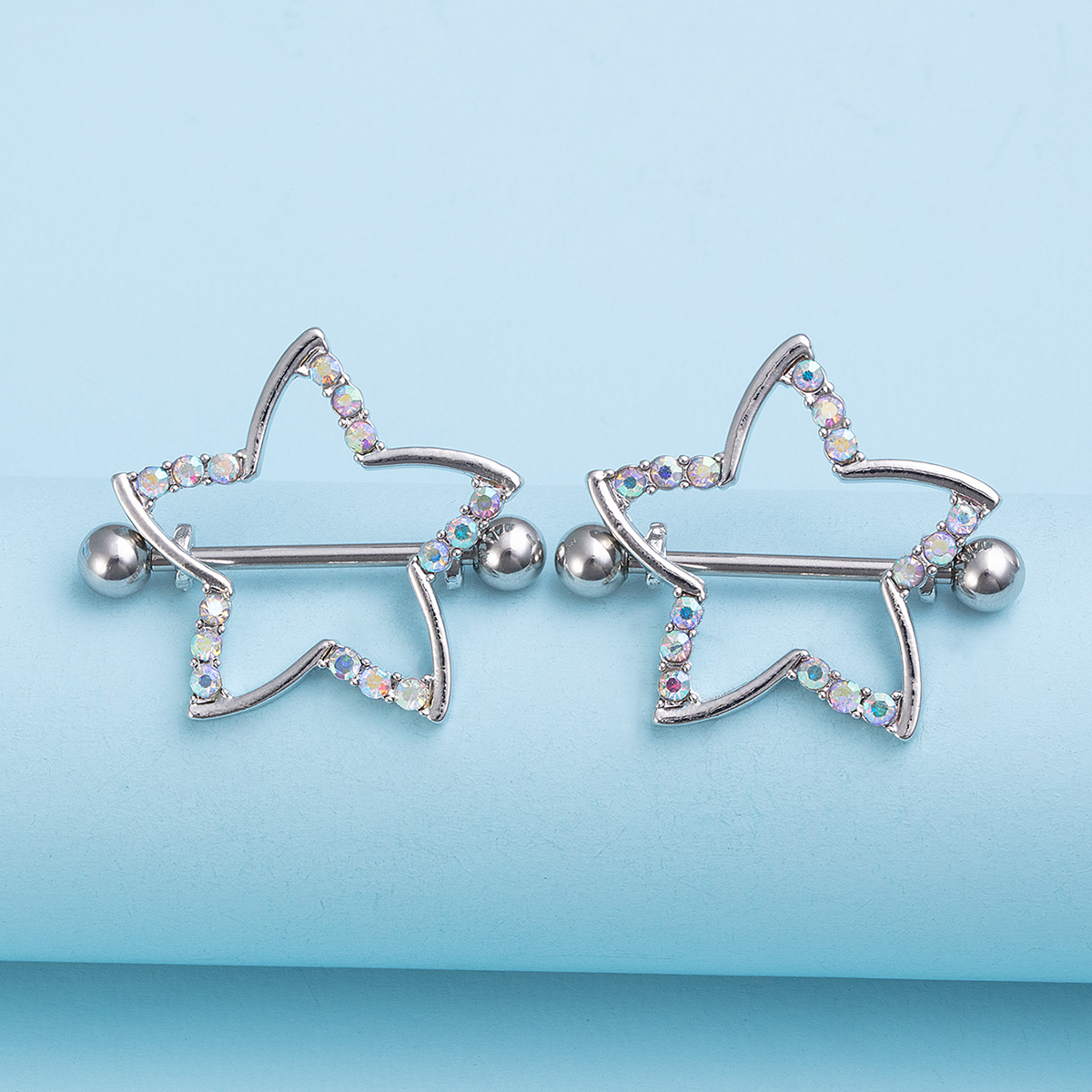 2pcs Nipple Ring Barbell Rhine - Body Jewelry Nipple Rings 评论和价格