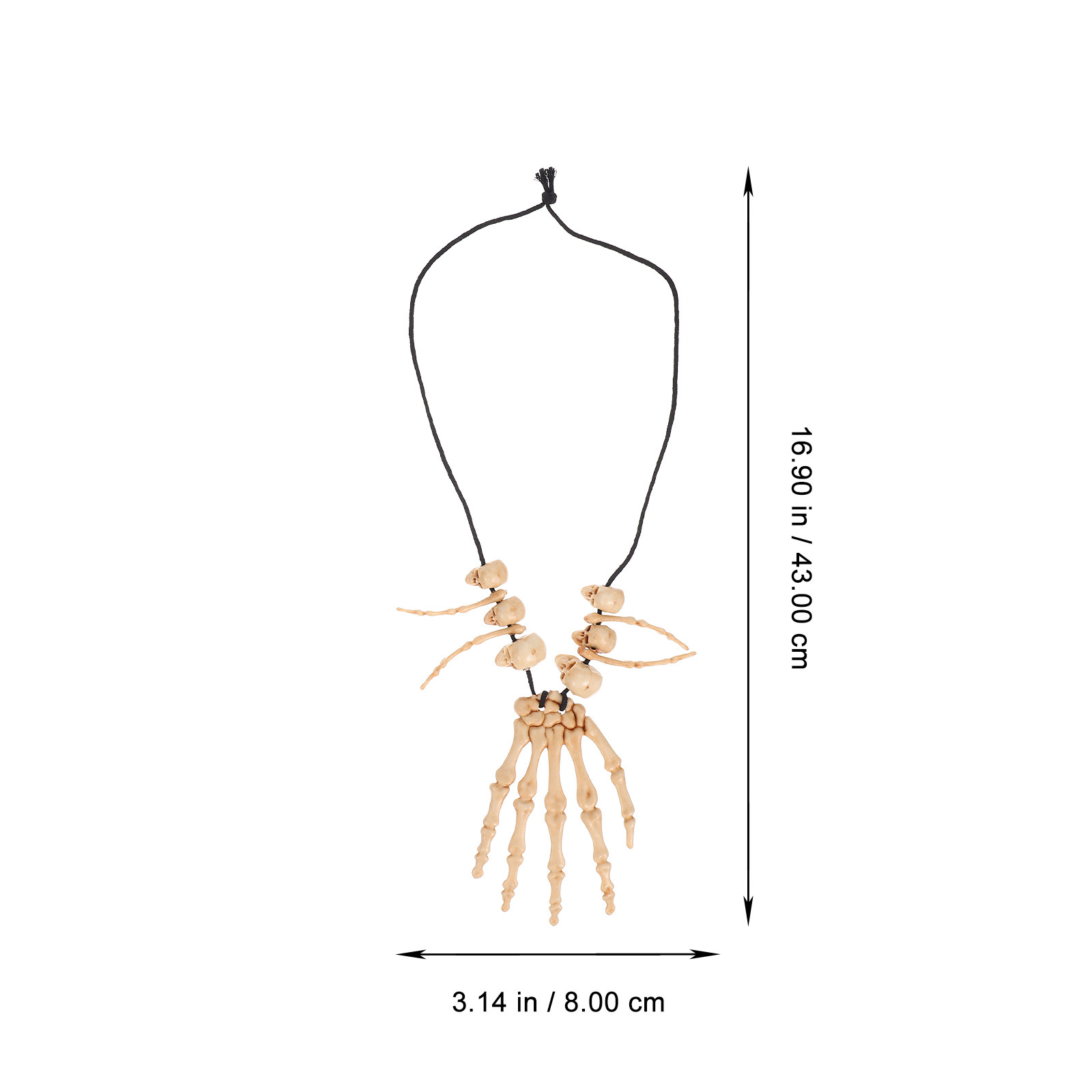 2Pcs Halloween Necklaces Skull - Body Jewelry Materials 评论和价格