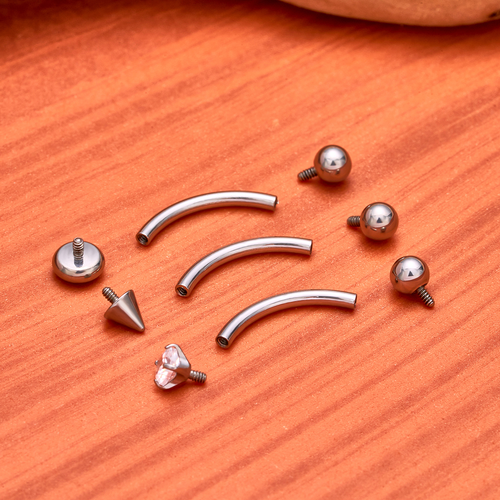 1/5PCS ASTM F136 Titanium Inte - Eyebrow Curved Barbell 评论和价格