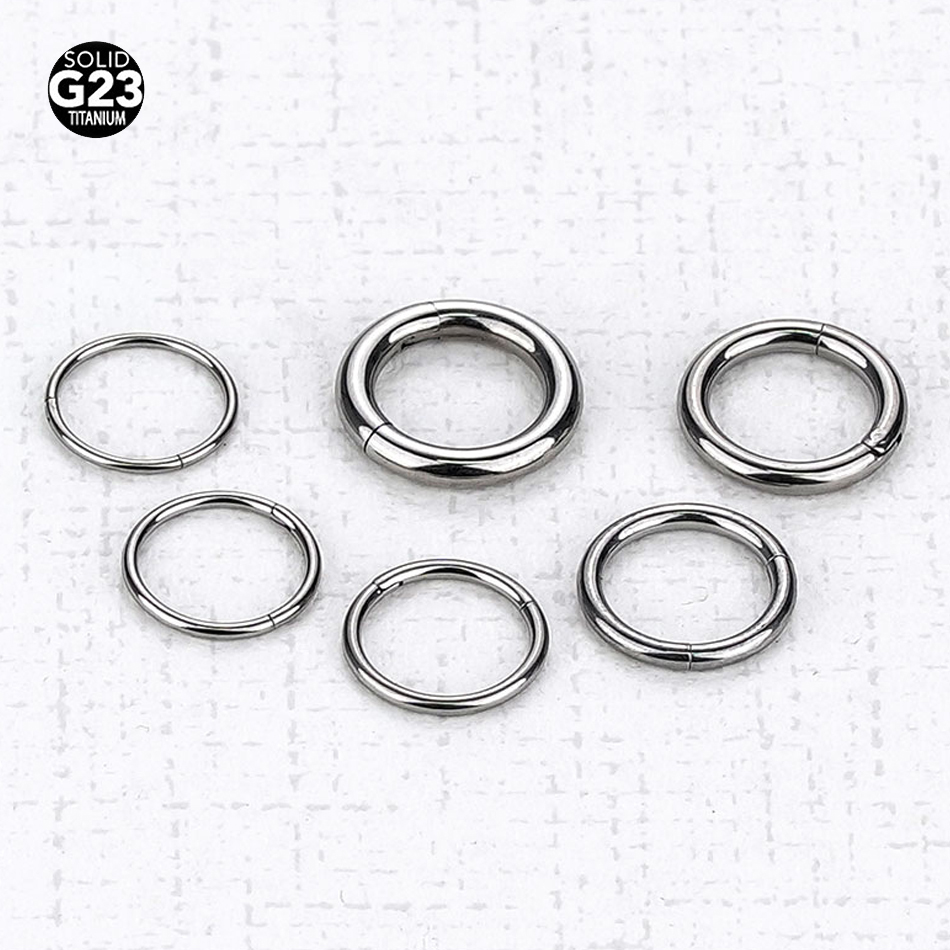 1PC G23 Titanium Hinged Segmen - Body Jewelry Nipple Rings 评论和价格