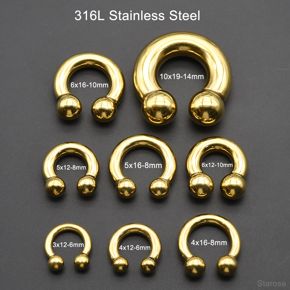 8G-00G Large Gauge Stainless S - Body Jewelry Internally Threaded 评论和价格