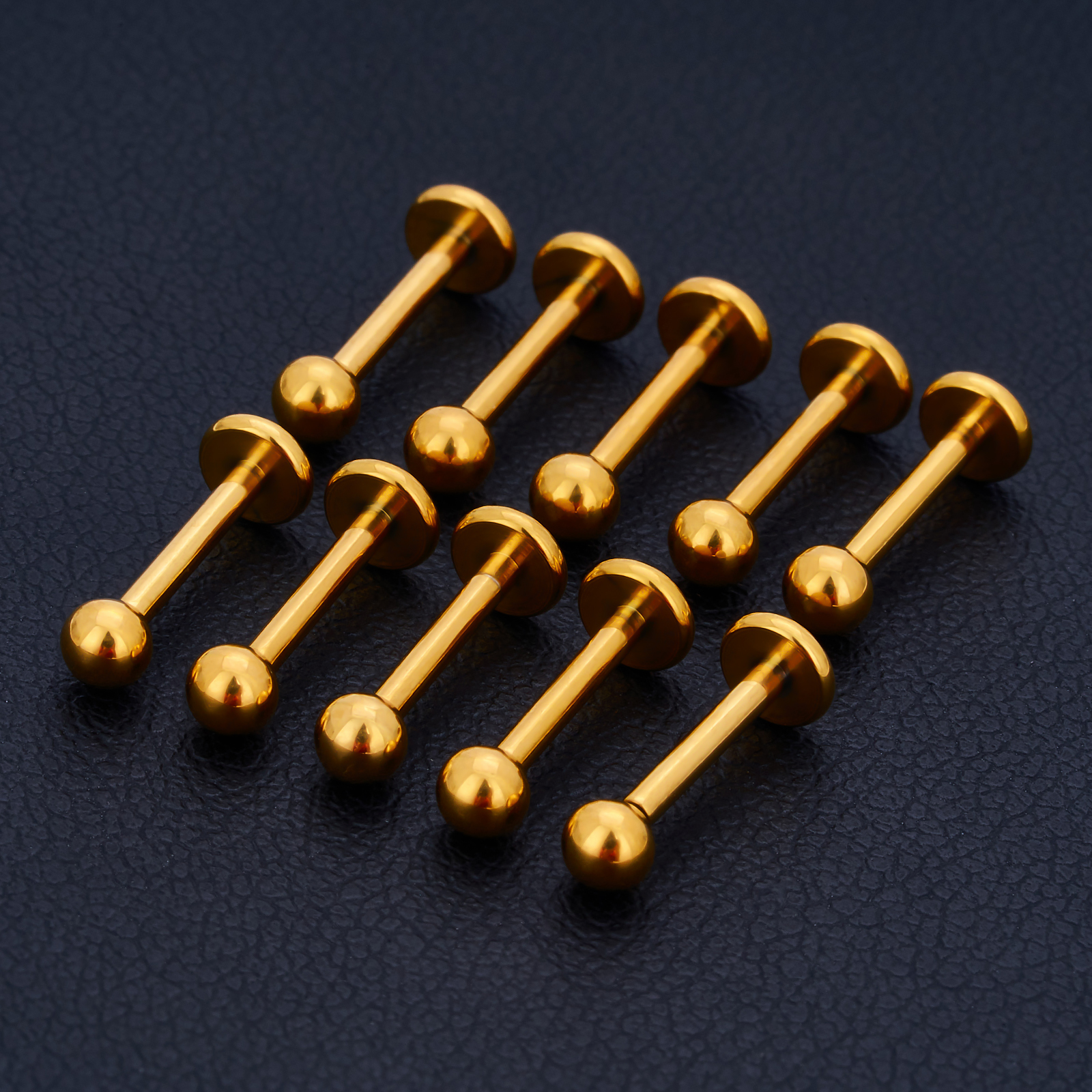 10PCS 16/18G Threadless Labret - Body Jewelry Threadless 评论和价格