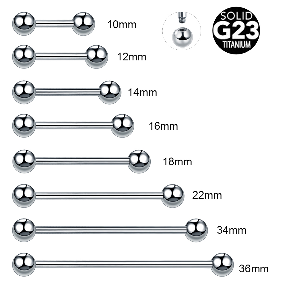 1PC 14G 16G Titanium Industria - Body Jewelry Nipple Rings 评论和价格