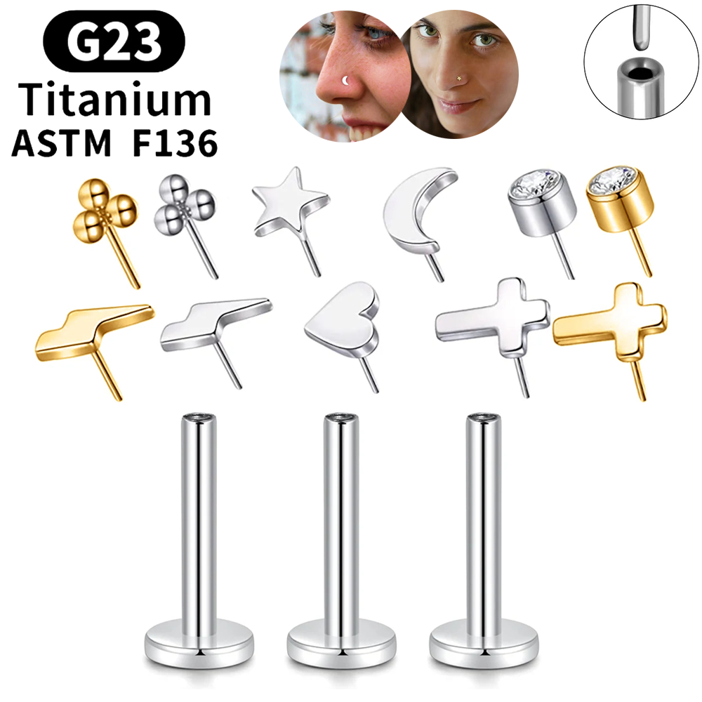 G23 Titanium Piercing Jewelry  - Body Jewelry Threadless 评论和价格