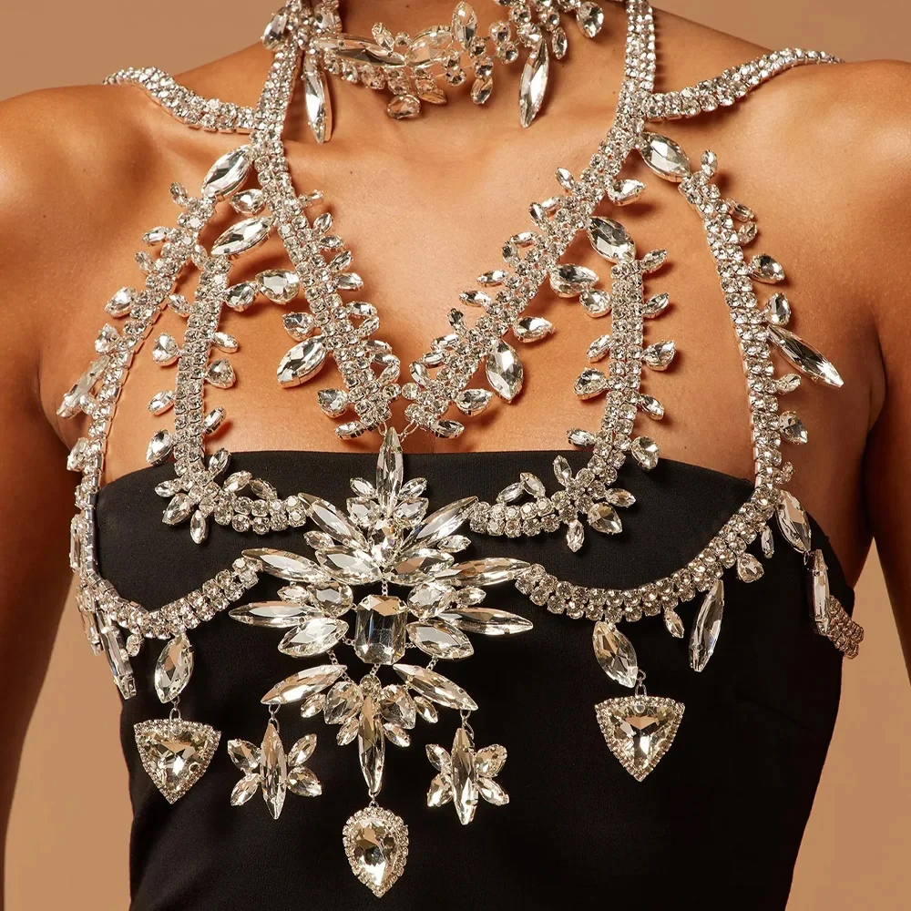 Summer Exaggerated Crystal Bra - Body Jewelry Dress 评论和价格