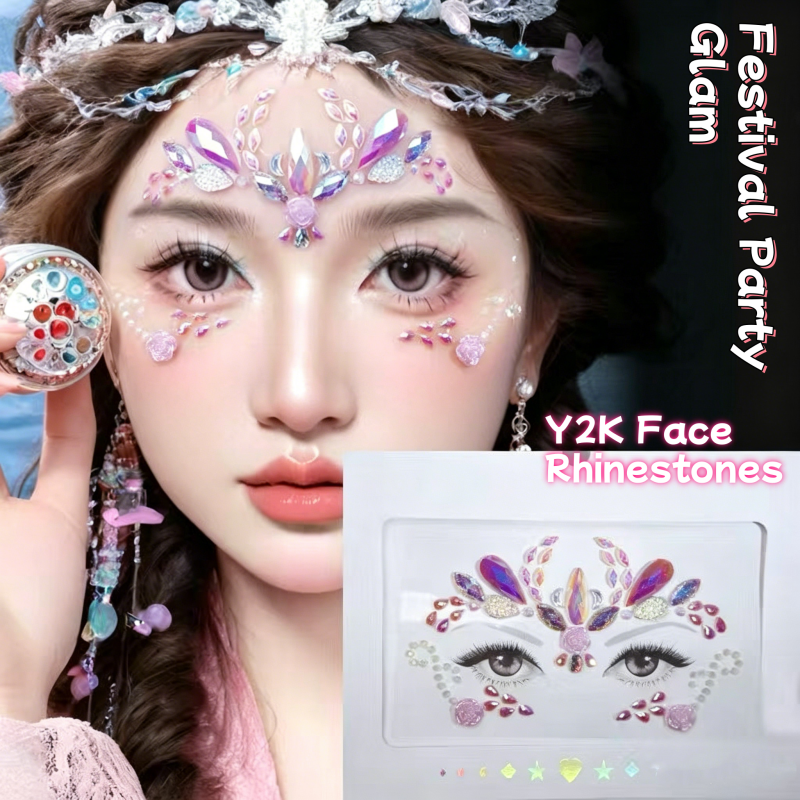 Y2K Face Rhinestones – Butterf - Body Jewelry Eyebrow 评论和价格