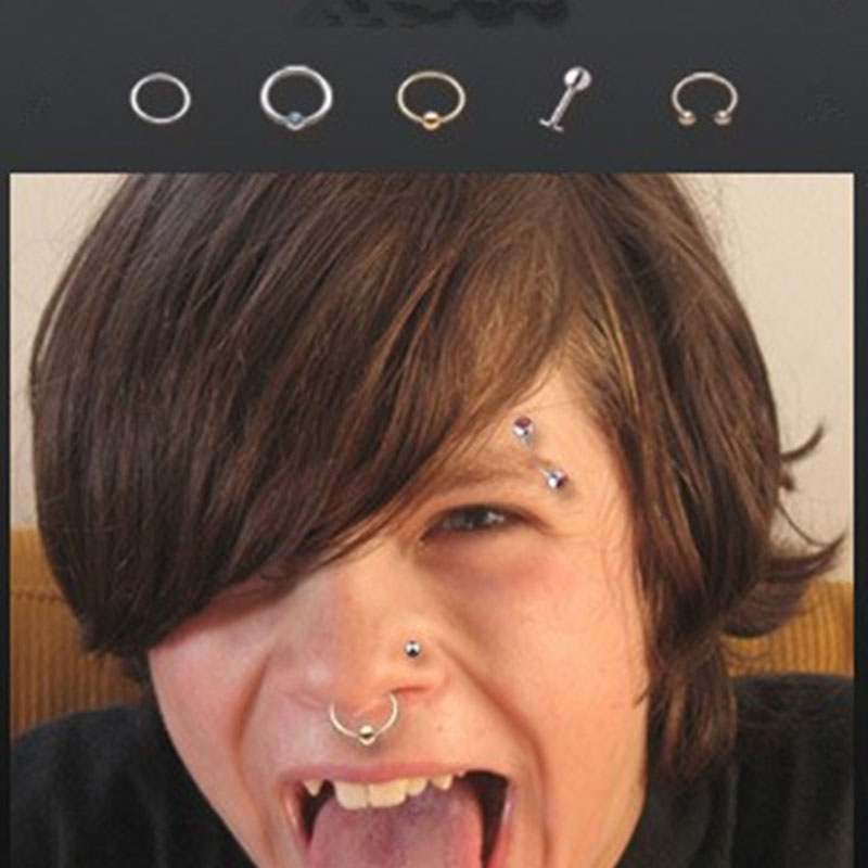 925 silver nose ring navel rin - Body Jewelry Eyebrow 评论和价格
