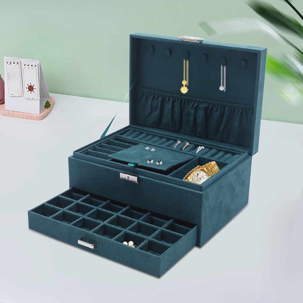 3-Tiers Green Earrings Jewelry - Body Jewelry Storage 评论和价格